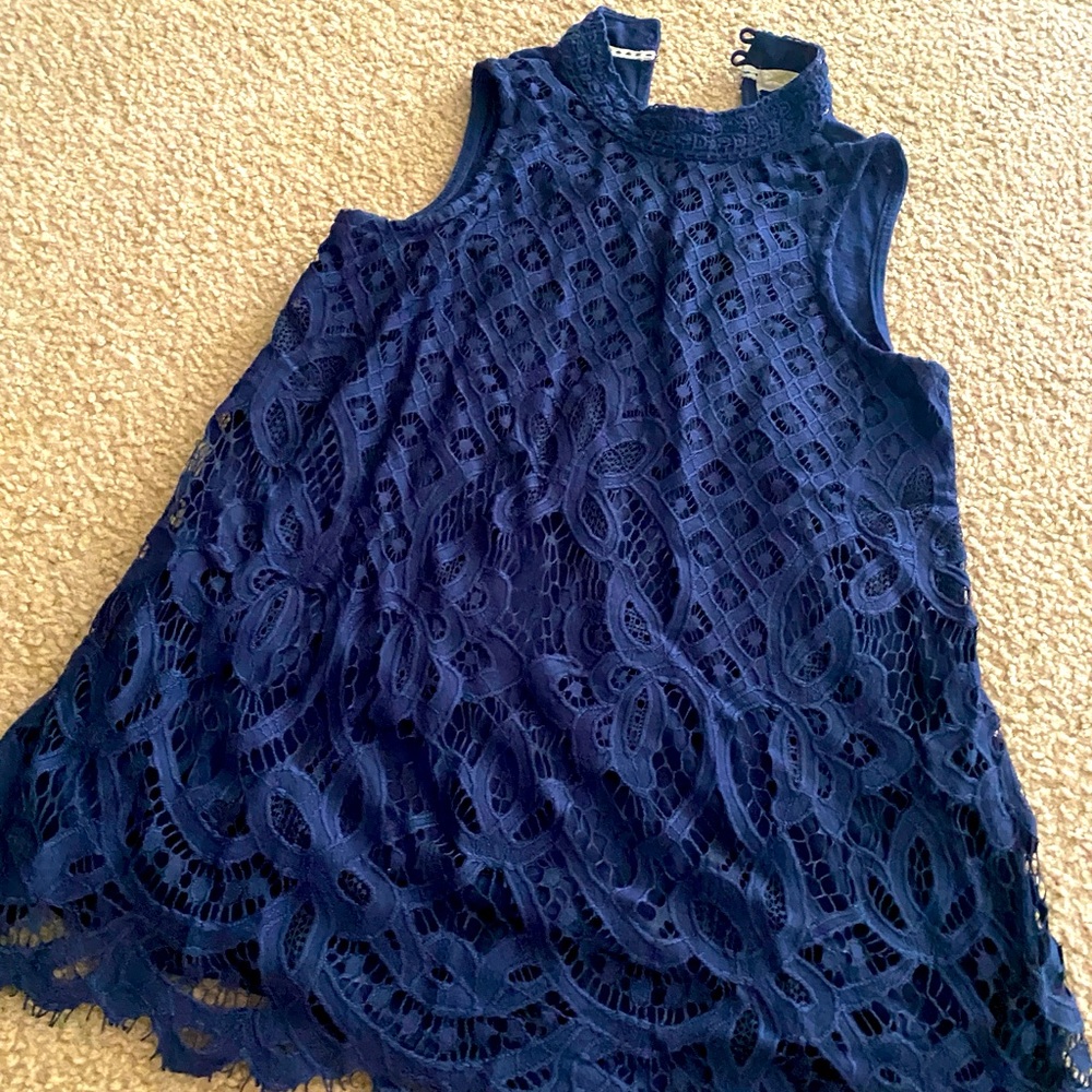 Navy halter top